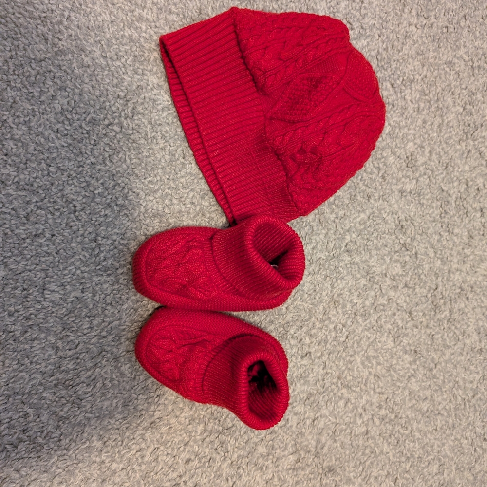 3 For $24 Janie and Jack Vibrant Red Baby Knit Set - Picture 2 of 10